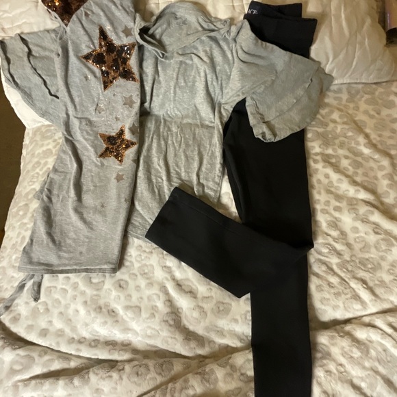 GAP KIDS blouse . Justice sequence. childrens place size 12 leggings . 3pc girls - Picture 8 of 13
